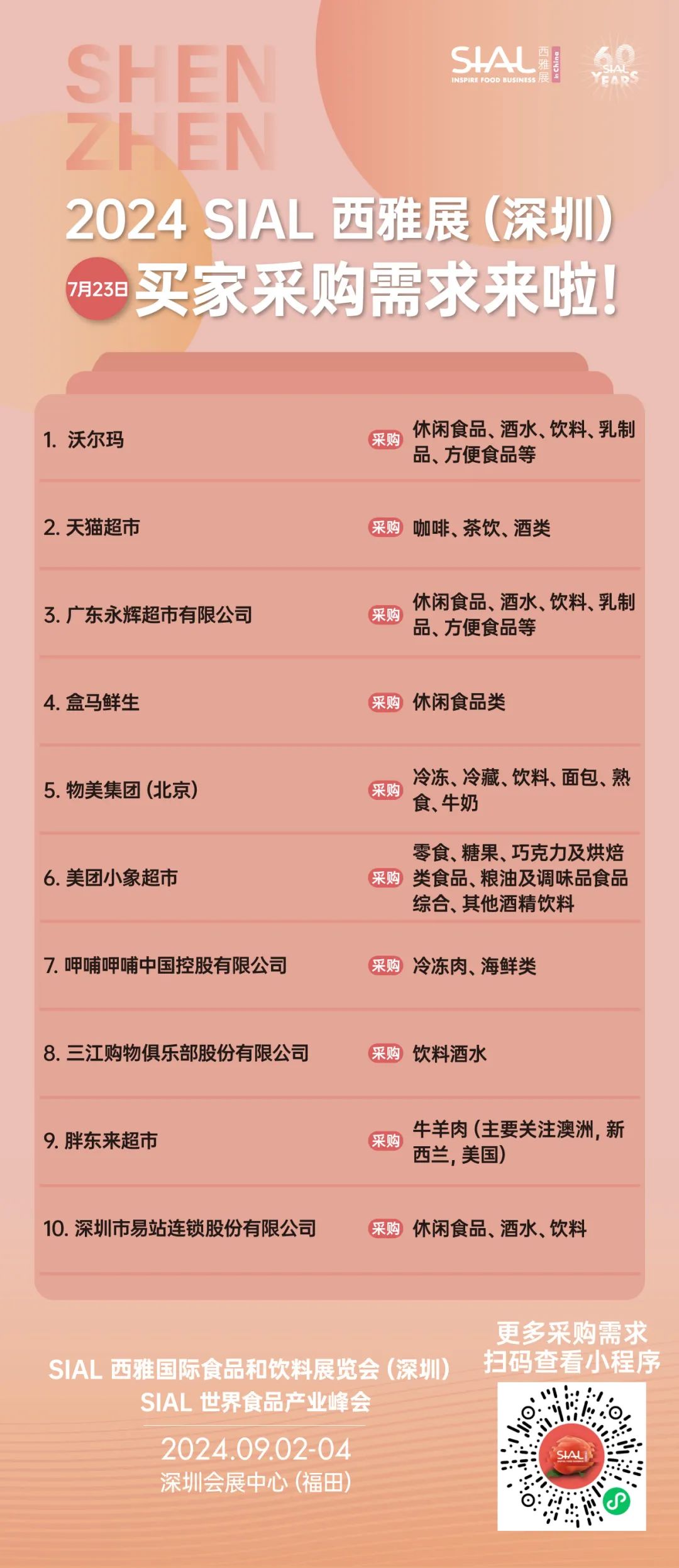 2024 SIAL 西雅國際食品和飲料展覽會(huì)（深圳）